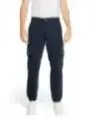 Indigo Cargo Hose mit weichem Bund