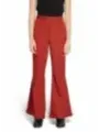 Rote Schlaghosen mit hohem Bund