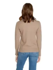 Taupe Kaschmir Merinowolle Pullover Damen