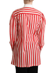 Shirts Elegant Red and White Stripe Cotton Polo Top 1.100,00 € 8054802088423 | Planet-Deluxe