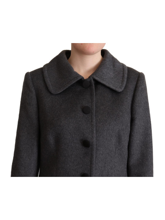 Jackets & Coats Elegant Gray Cashmere Trench Coat 4.500,00 € 8057001646593 | Planet-Deluxe