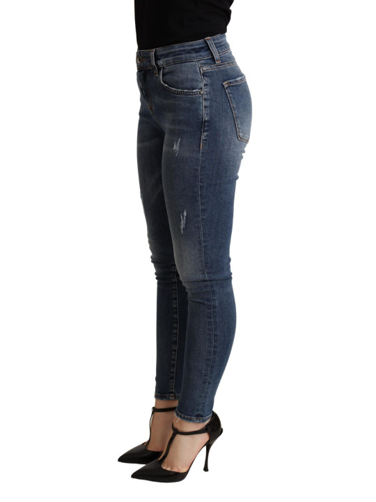 Jeans & Pants Elegant Mid Waist Skinny Blue Jeans 700,00 € 8054802697403 | Planet-Deluxe