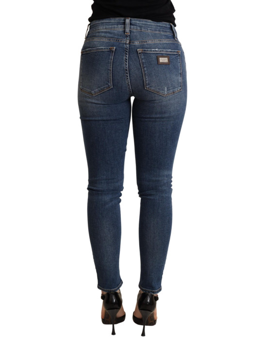 Jeans & Pants Elegant Mid Waist Skinny Blue Jeans 700,00 € 8054802697403 | Planet-Deluxe