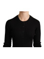 Sweaters Elegant Black Silk Cashmere Cardigan 1.200,00 € 8051124495380 | Planet-Deluxe