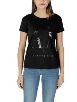 Schwarzes T-Shirt mit AX-Logo