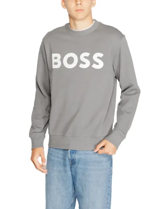 Grauer BOSS Herren Sweatshirt vorne