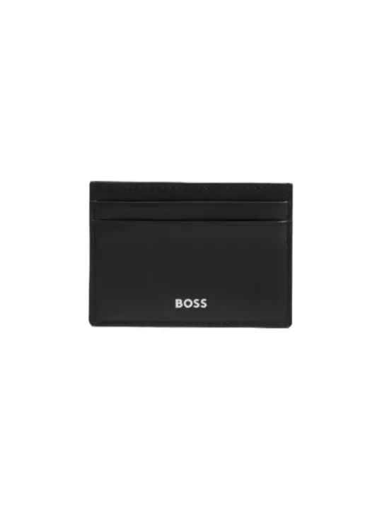 Schwarze BOSS Geldbörse aus Leder