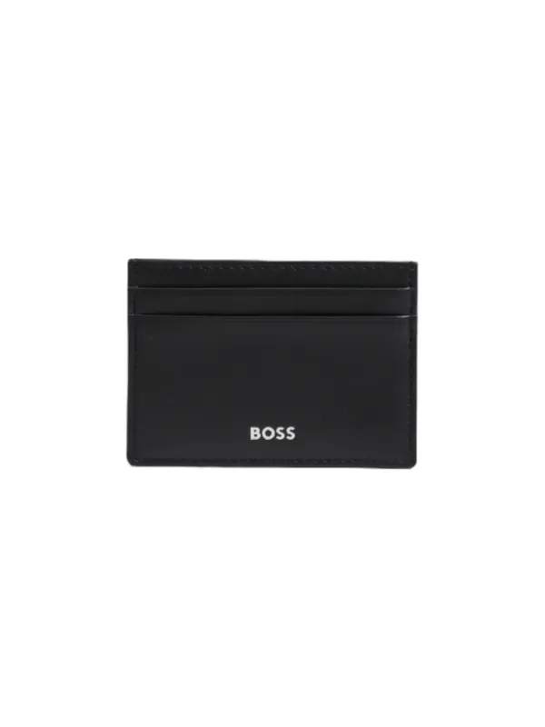Schwarze BOSS Geldbörse aus Leder