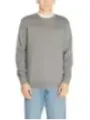 Grauer Boss Pullover mit Logo