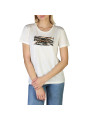 Weißes T-Shirt mit Streifenmuster
