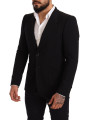 Blazers Elegant Slim Fit Black Cotton Blazer 2.400,00 € 8057155330201 | Planet-Deluxe