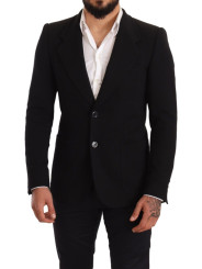 Blazers Elegant Slim Fit Black Cotton Blazer 2.400,00 € 8057155330201 | Planet-Deluxe