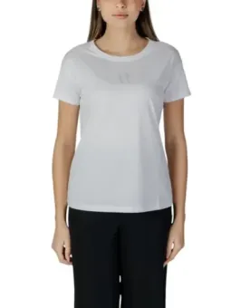 Weißes Poplin T-Shirt Armani Exchange