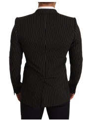 Blazers Elegant Striped Wool Blazer with Silk Lining 2.400,00 € 7333413022622 | Planet-Deluxe