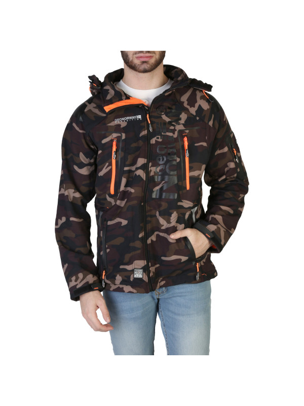 Kaki-orange Camo Herrenjacke Geographical Norway