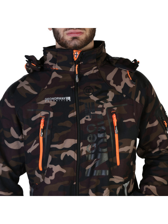 Kaki-orange Camo Herrenjacke Geographical Norway