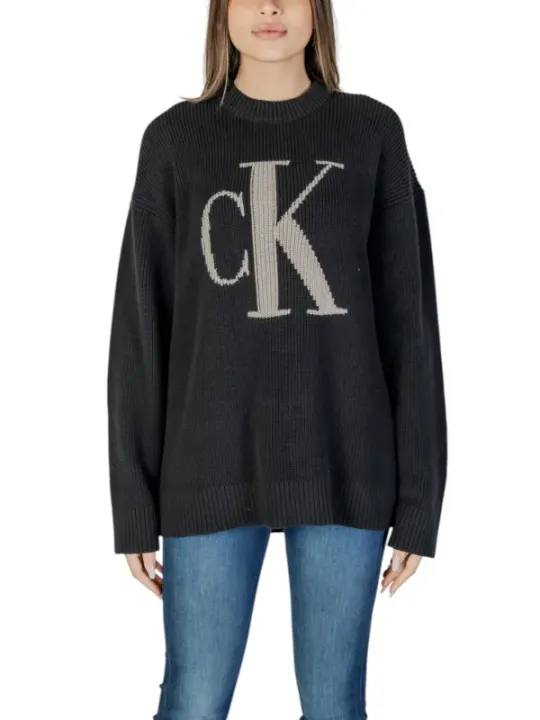 "Calvin Klein Jeans Pullover im Sale | Calvin Klein Jeans - Calvin Klein Jeans Maglia Donna online kaufen"|Planet-Deluxe