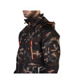 Kaki-orange Camo Herrenjacke mit Kapuze