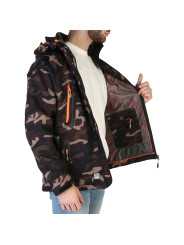 Herren Camouflage Jacke Braun Orange