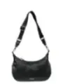 Schwarze Lederhandtasche mit Schulterriemen