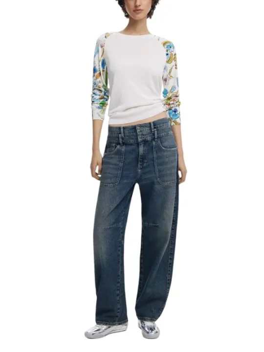"Desigual Pullover im Sale | Desigual Sommerblüten Damenpullover  online kaufen"|Planet-Deluxe