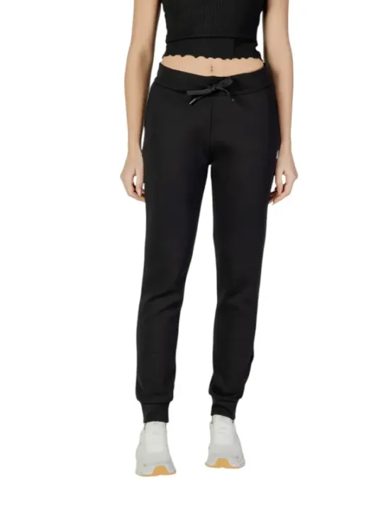 Schwarze Wollhosen mit Bündchen