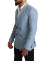 Blazers Elegant Blue Cashmere-Silk Men's Blazer 2.700,00 € 8053286615323 | Planet-Deluxe