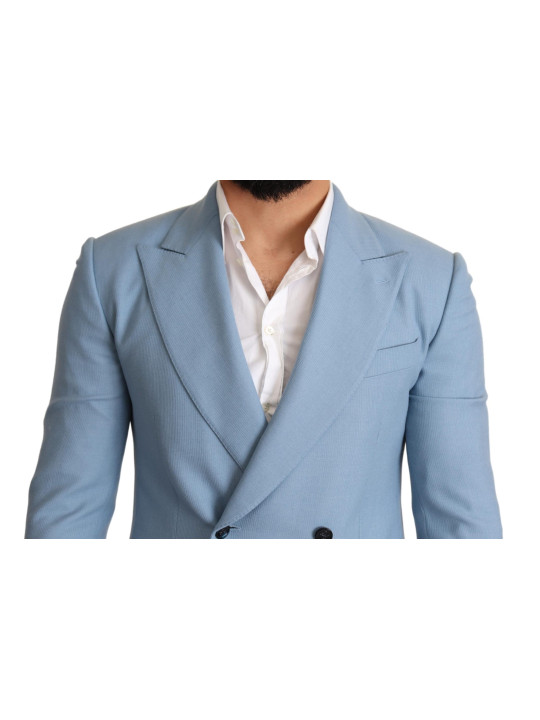 Blazers Elegant Blue Cashmere-Silk Men's Blazer 2.700,00 € 8053286615323 | Planet-Deluxe