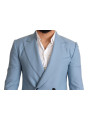 Blazers Elegant Blue Cashmere-Silk Men's Blazer 2.700,00 € 8053286615323 | Planet-Deluxe