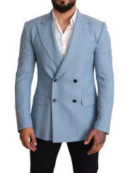 Blazers Elegant Blue Cashmere-Silk Men's Blazer 2.700,00 € 8053286615323 | Planet-Deluxe