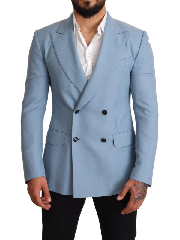 Blazers Elegant Blue Cashmere-Silk Men's Blazer 2.700,00 € 8053286615323 | Planet-Deluxe