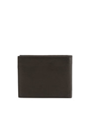 Dunkelbraune Ledergeldbörse, schlichtes Design