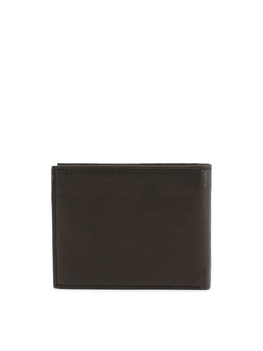 Dunkelbraune Ledergeldbörse, schlichtes Design