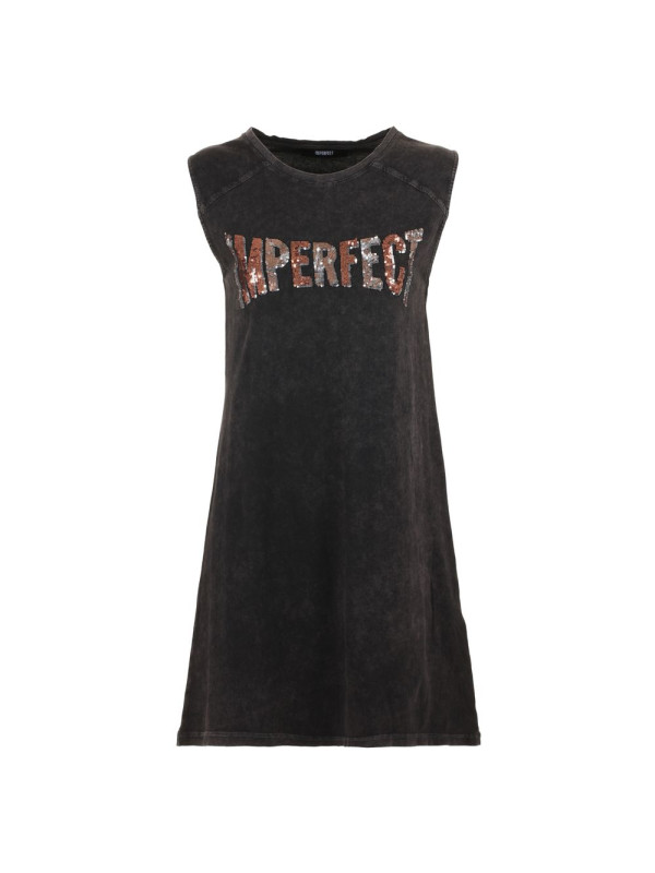 Dresses Elegant Black Cotton Dress with Logo Detail 60,00 € 8060834451456 | Planet-Deluxe