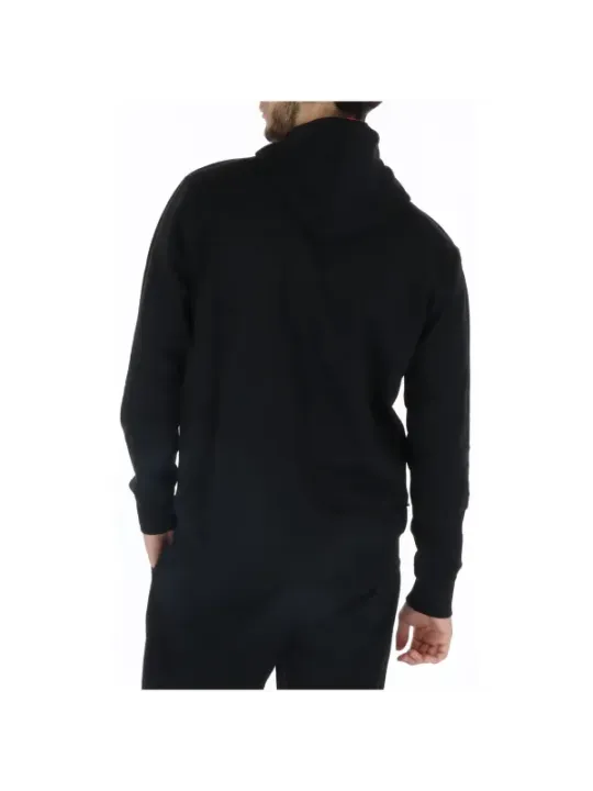 Schwarzer Wollpullover mit Reißverschluss