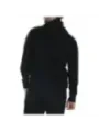 Schwarzer Wollpullover mit Reißverschluss