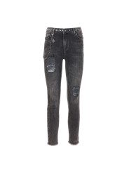Jeans & Pants Elegant Black Denim Trousers 120,00 € 8060833854975 | Planet-Deluxe