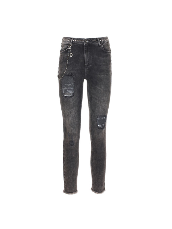 Jeans & Pants Elegant Black Denim Trousers 120,00 € 8060833854975 | Planet-Deluxe