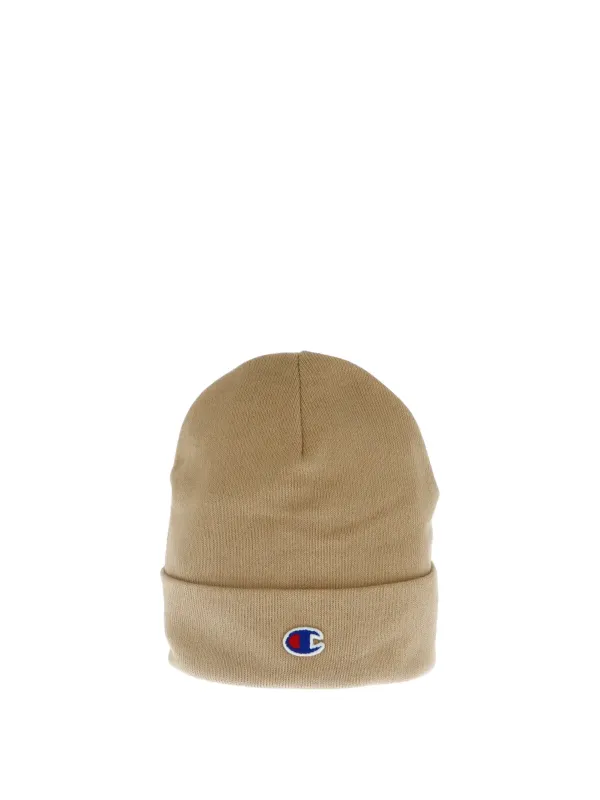 Champion Beanie Tan Gerippter Logo Champion Beanie Tan Gerippter Logo