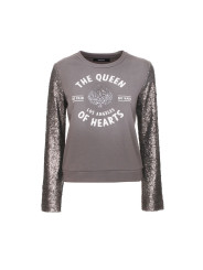 Sweaters Elegant Crewneck Sweater in Chic Gray 140,00 € 8060833852919 | Planet-Deluxe