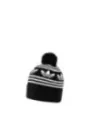 Schwarze Adidas Beanie mit Streifen