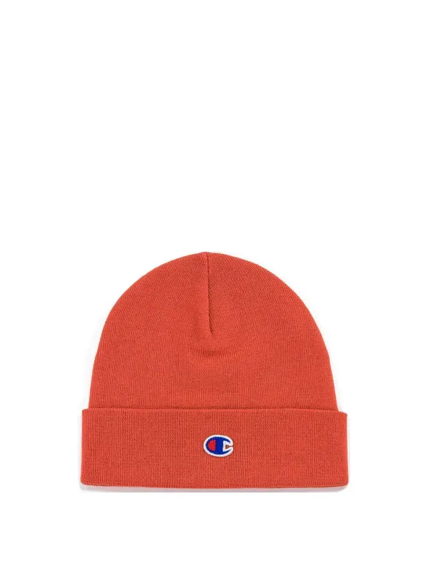 Rote Champion Strickmütze mit Logo