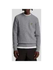 Grauer Lyle & Scott Strickpullover