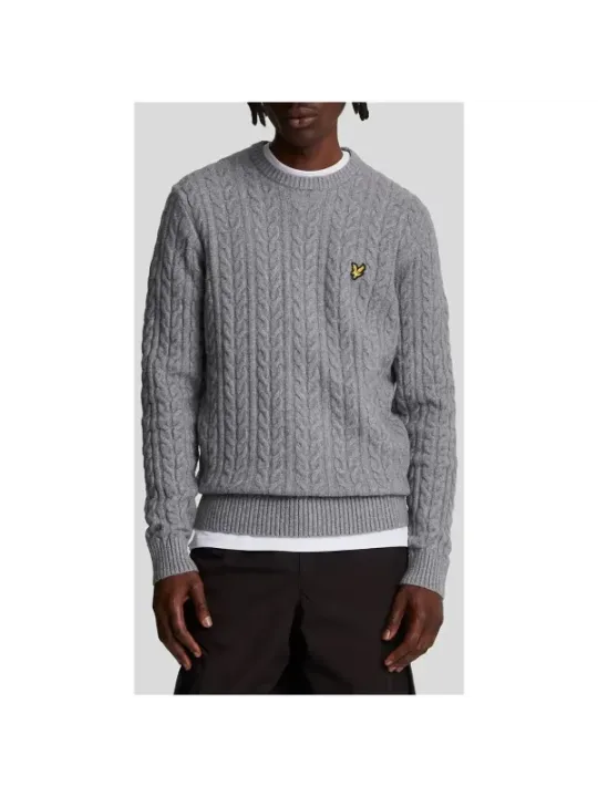Grauer Lyle & Scott Strickpullover
