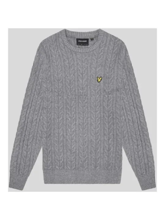 Grauer Lyle & Scott Wollpullover