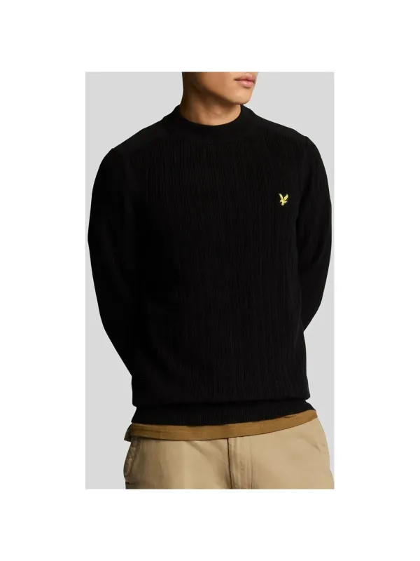 Schwarzer Wollpullover mit Rollkragen Schwarzer Wollpullover mit Rollkragen