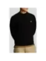 Schwarzer Wollpullover mit Rollkragen