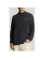 Grauer Strickpullover mit gelbem Vogel