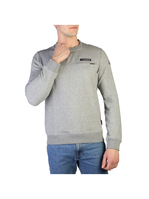 Grauer Napapijri Sweatshirt mit Logo Grauer Napapijri Sweatshirt mit Logo