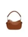 Braunes Desigual Lederhandtasche mit Reißverschluss